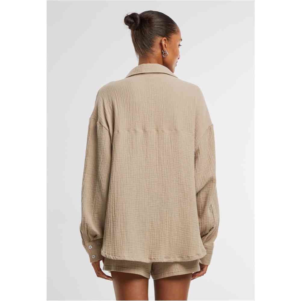 Urban Classics - Oversized Musselin Blouse - Grey